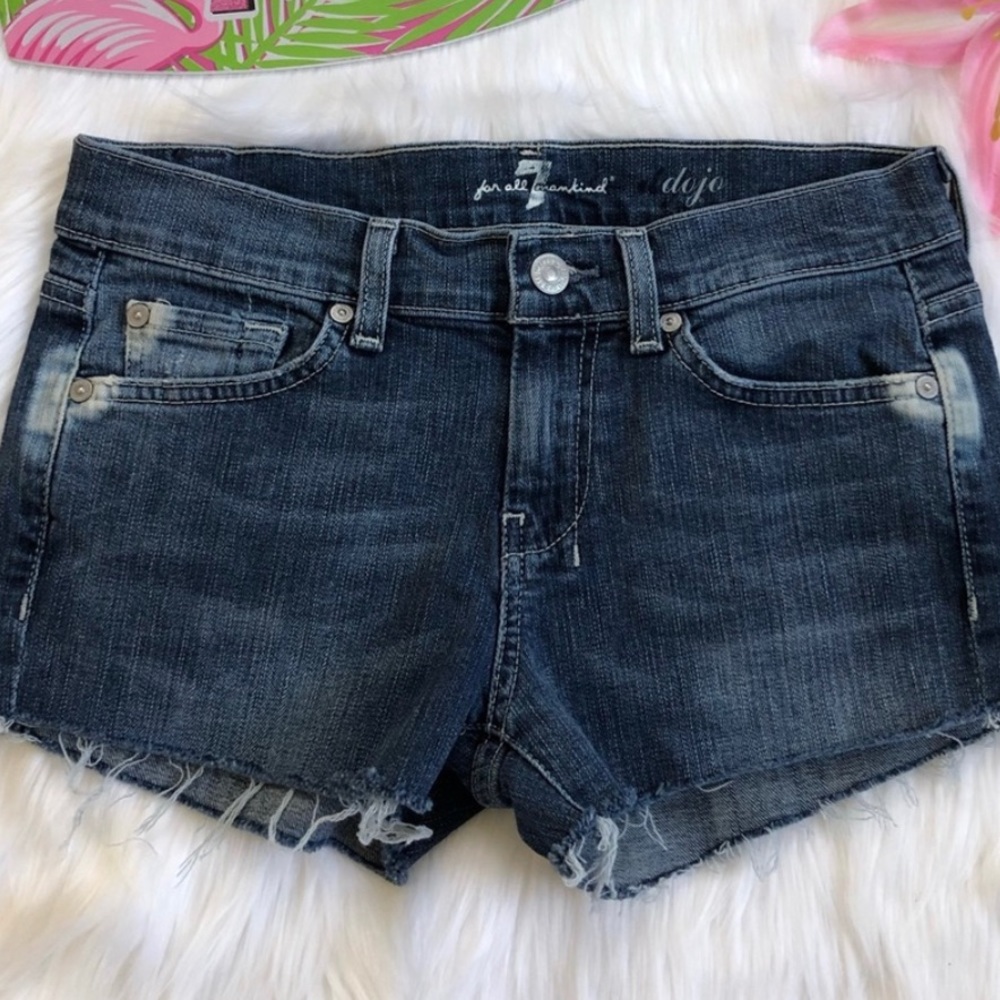 7 For All Mankind DOJO Cutoff Denim Jean Shorts